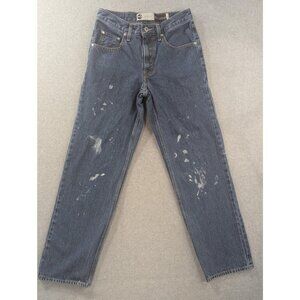 Levis SilverTab 94 Baggy Jeans Mens 27x31 Blue Relaxed Straight Paint Denim